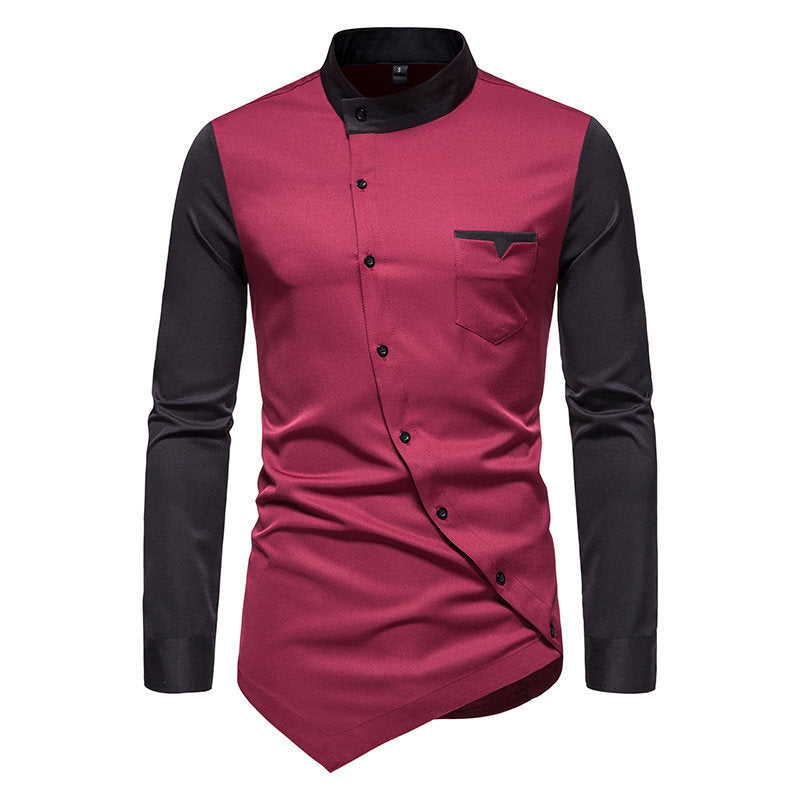 Chemise à manches longues pour hommes avec coupe moderne et accents contrastés Chic und Stil