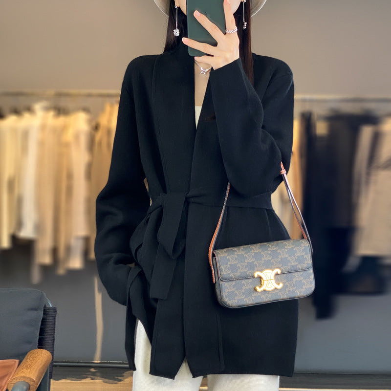 Dames Gilet à la mode avec ceinture Chic und Stil