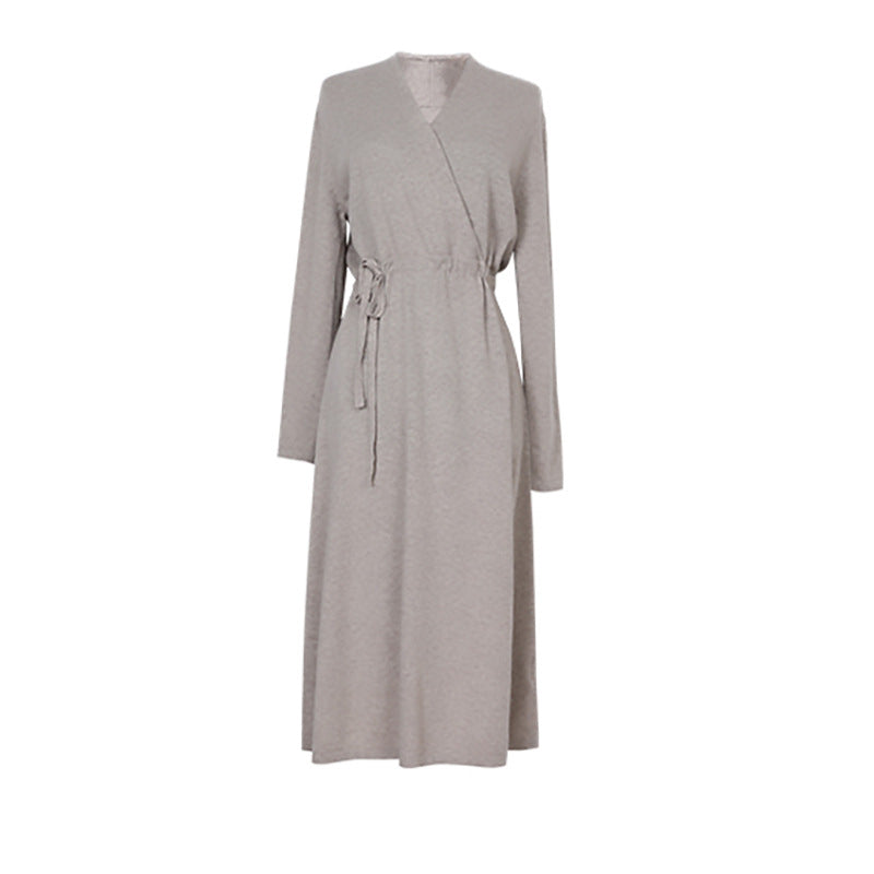 Robe midi enveloppante pour femme avec ceinture ajustable Chic und Stil