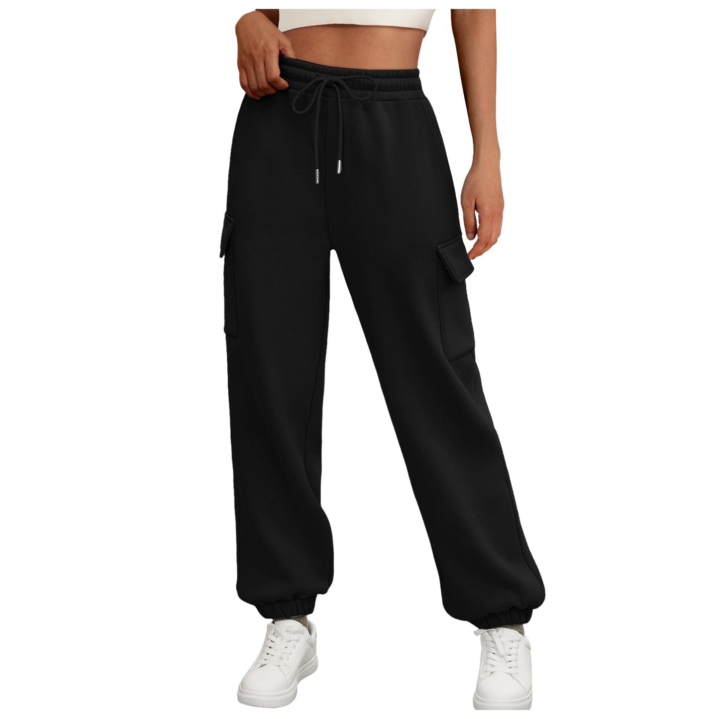 Pantalons de survêtement cargo hauts élégants pour femmes Chic und Stil