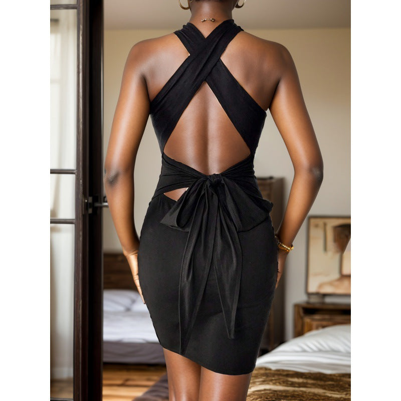 Robe Mini Halter Bodycon Femme Chic und Stil