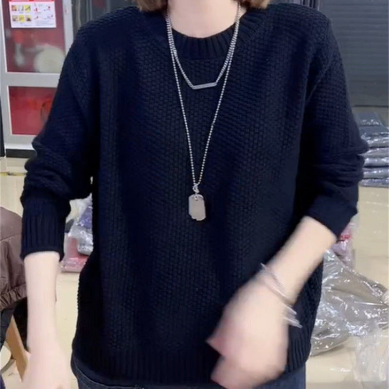 Pull-over en tricot décontracté pour femmes avec une surface texturée et une coupe ample Chic und Stil