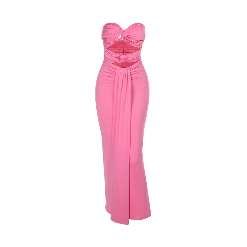 Robe Maxi Knoten Cut-Out pour Femmes Chic und Stil