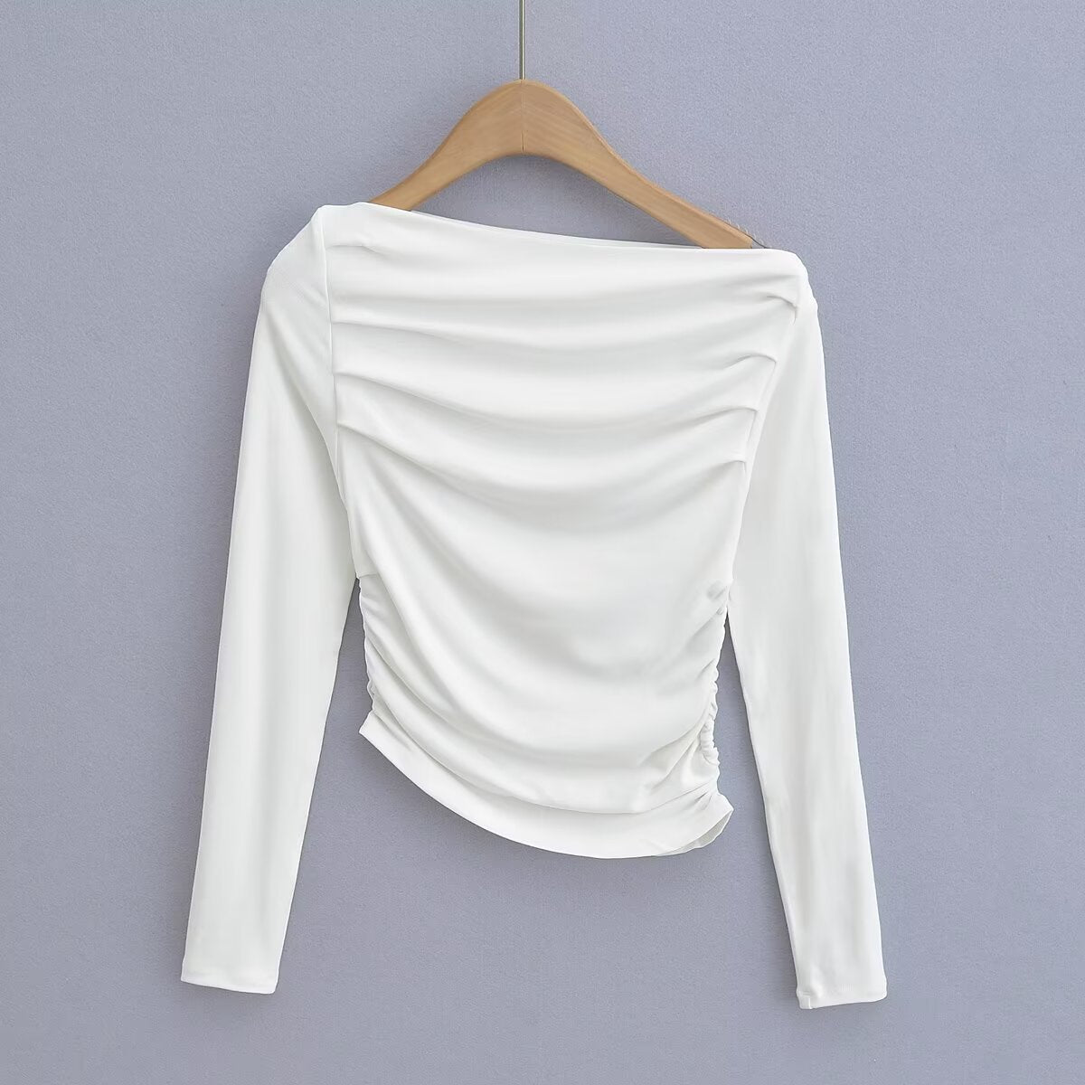 Chemisier à manches longues pour femmes avec drapé élégant Chic und Stil