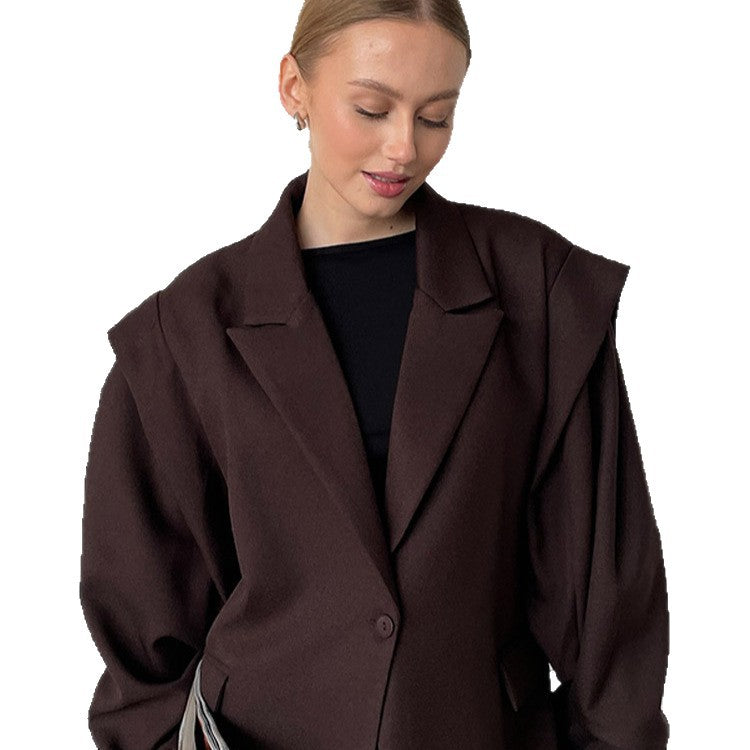 Blazer oversized pour femmes avec ceinture Chic und Stil