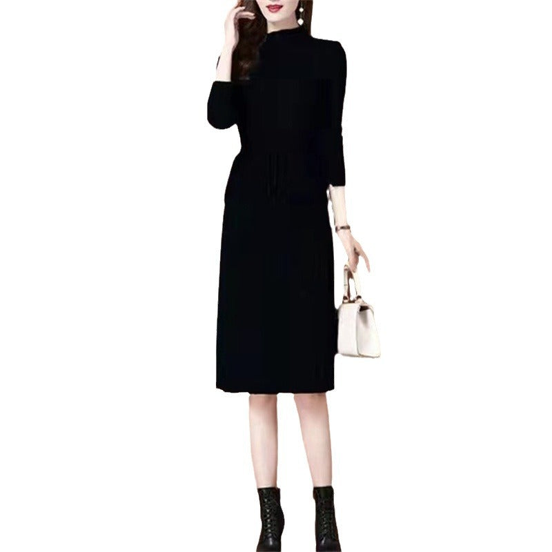Robe en tricot pour dames avec taille asymétrique et fine structure côtelée Chic und Stil