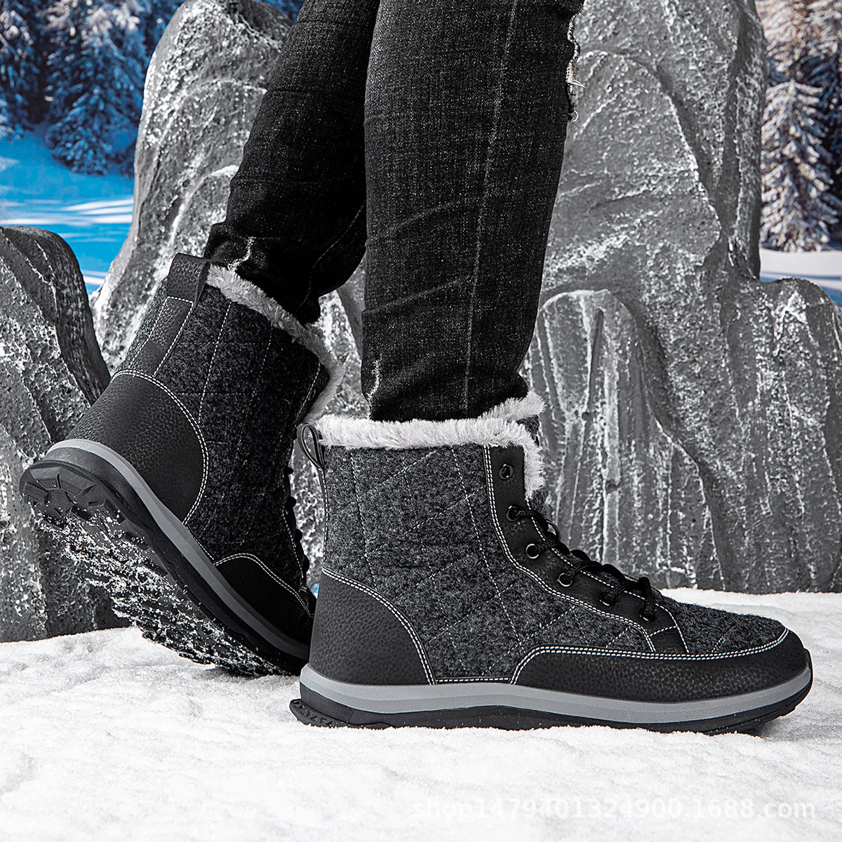 Bottes d'hiver pour femmes avec doublure en polaire isolante et semelle antidérapante Chic und Stil