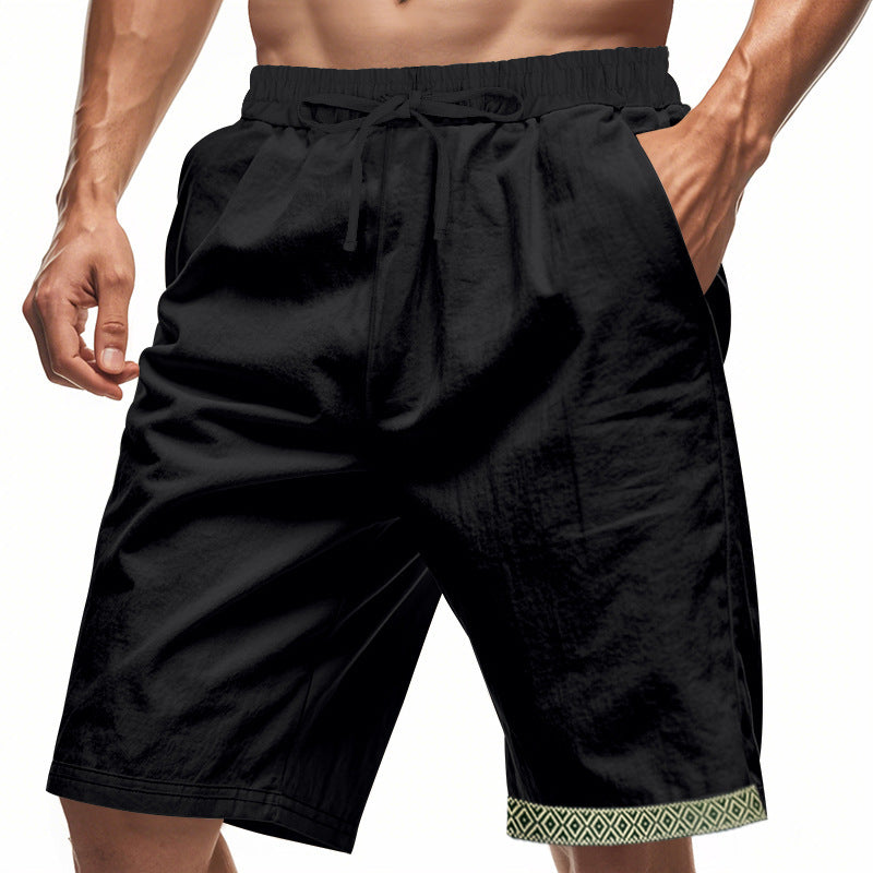 Shorts de plage décontractés pour hommes avec taille élastique et ourlet décoratif Chic und Stil