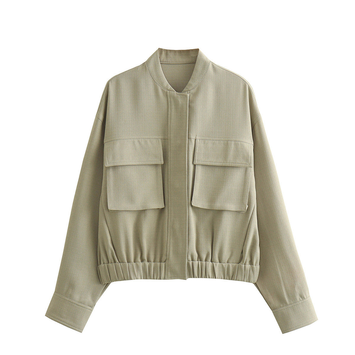 Transitional jacket for women with sporty pockets and elastic belt Chic und Stil