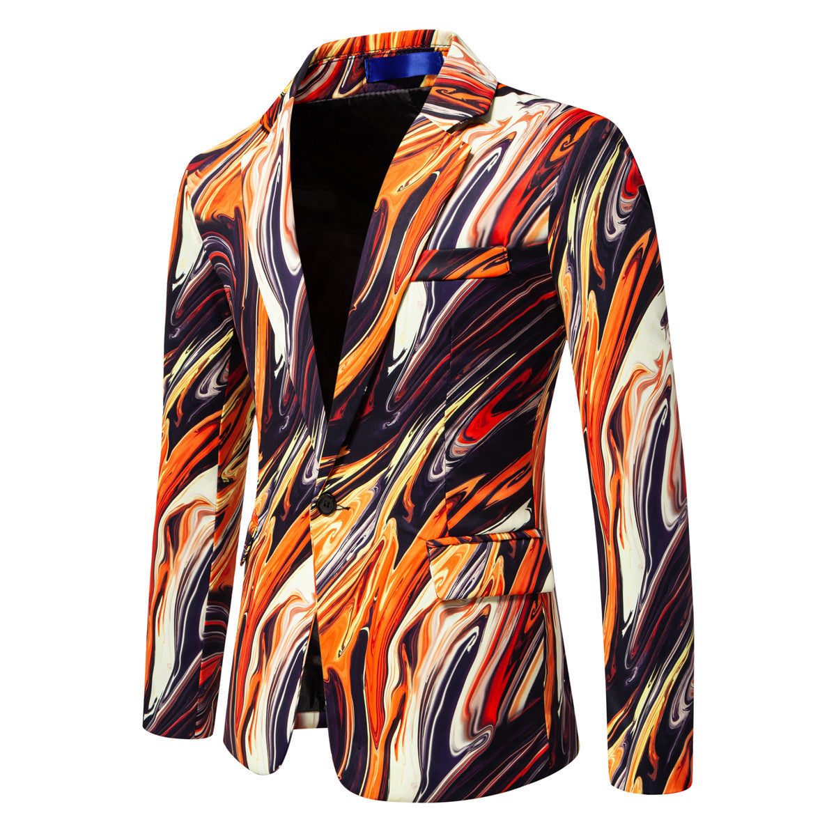 Blazer Designer pour hommes avec motif marbré saisissant Chic und Stil