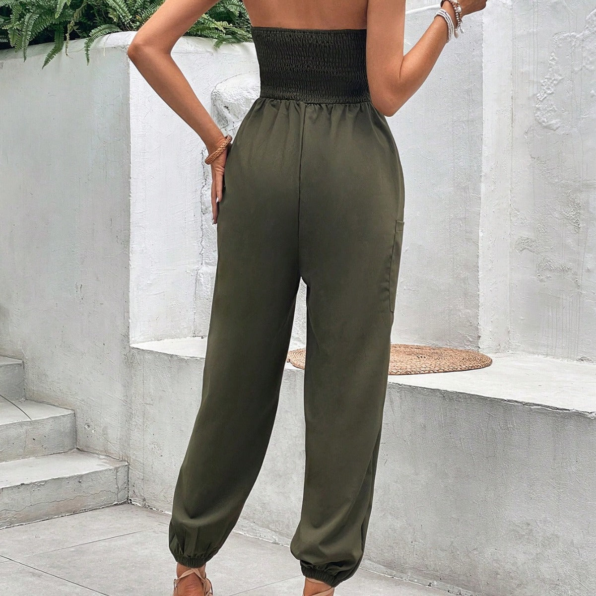 Combinaison pour femme avec haut élastique et jambes larges Chic und Stil