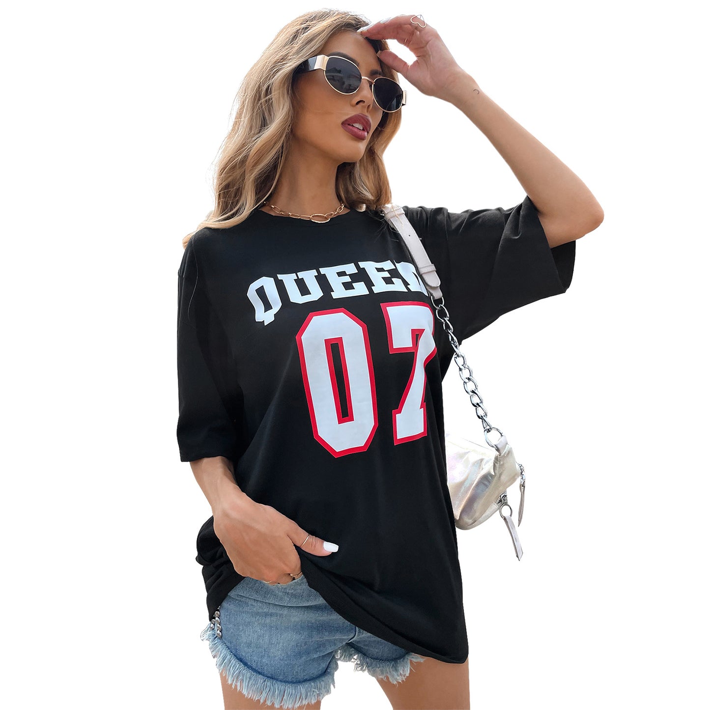 T-shirt oversized pour femmes avec impression frappante et coupe décontractée Chic und Stil