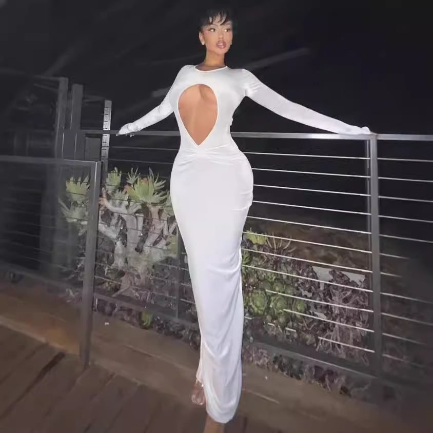 Robe maxi sculptante pour femmes avec des découpes créatives Chic und Stil