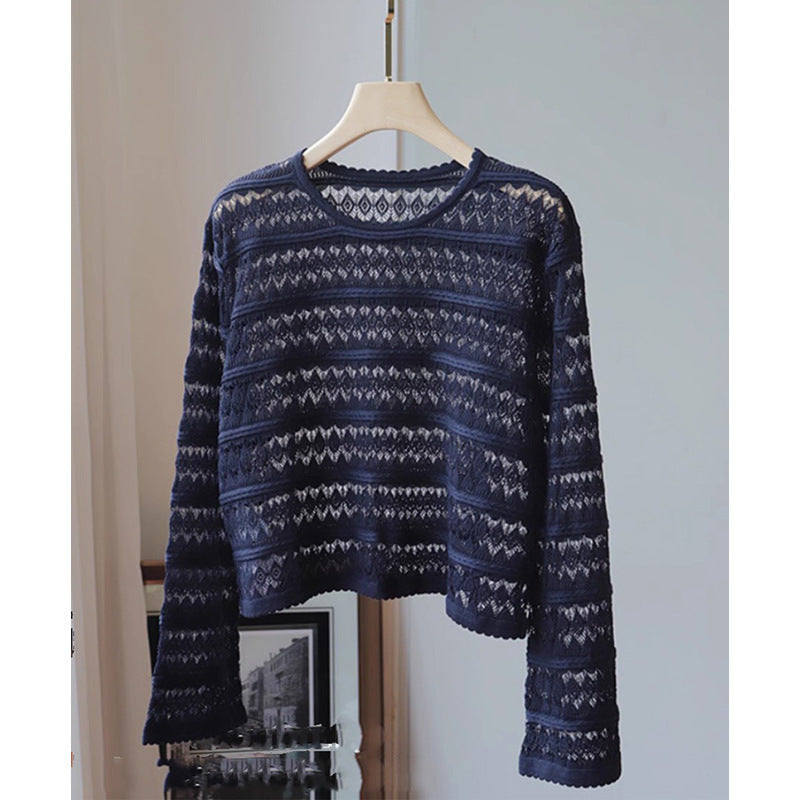 Sweater en dentelle cropped Chic und Stil pour femmes