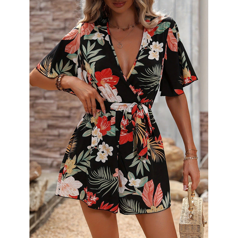 Robe-culotte à imprimé floral pour femmes avec ceinture Chic und Stil