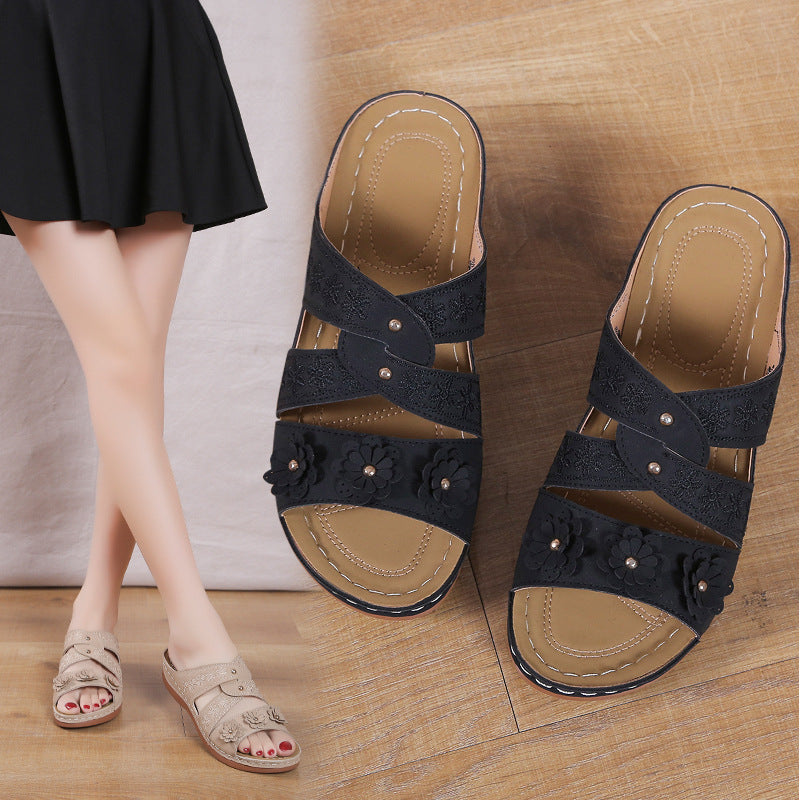 Sandales Fleuries Confort Chic und Stil pour Femmes