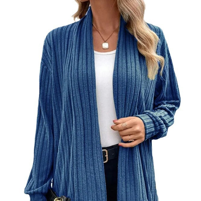 Cardigan en tricot décontracté pour femmes avec un design en relief marqué Chic und Stil