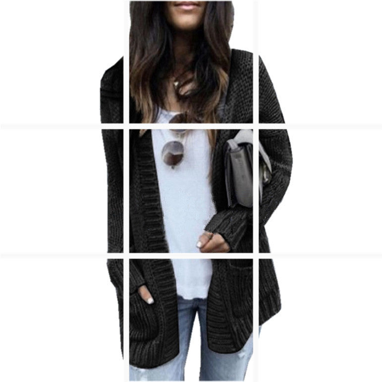 Cardigan en grosse maille pour femmes avec coupe décontractée et poches pratiques Chic und Stil