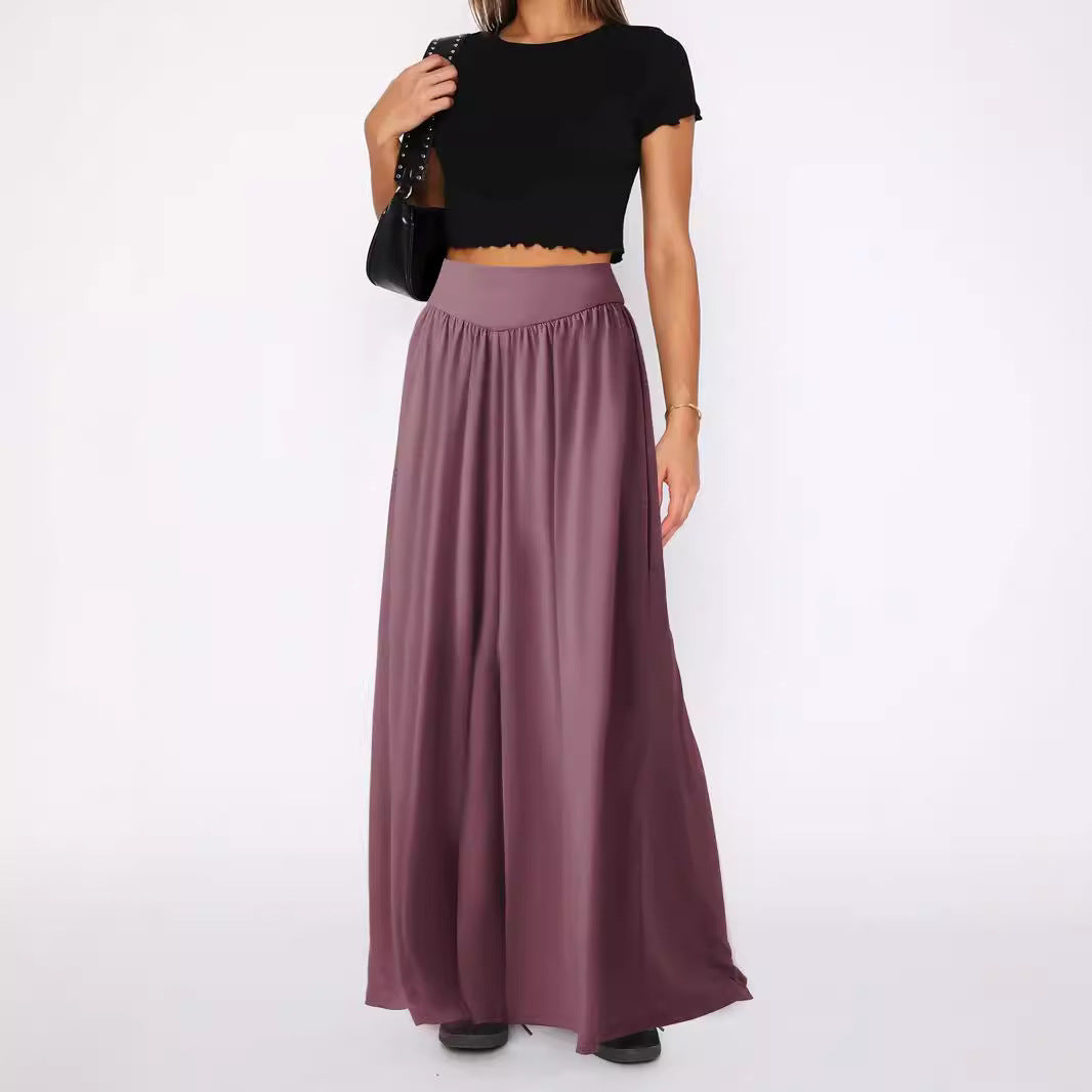 Jupe maxi femme avec ceinture élastique et coupe fluide Chic und Stil