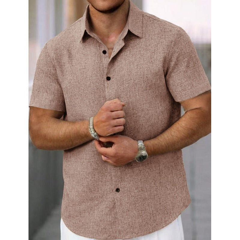 Chemise à manches courtes pour hommes en tissu texturé Chic und Stil