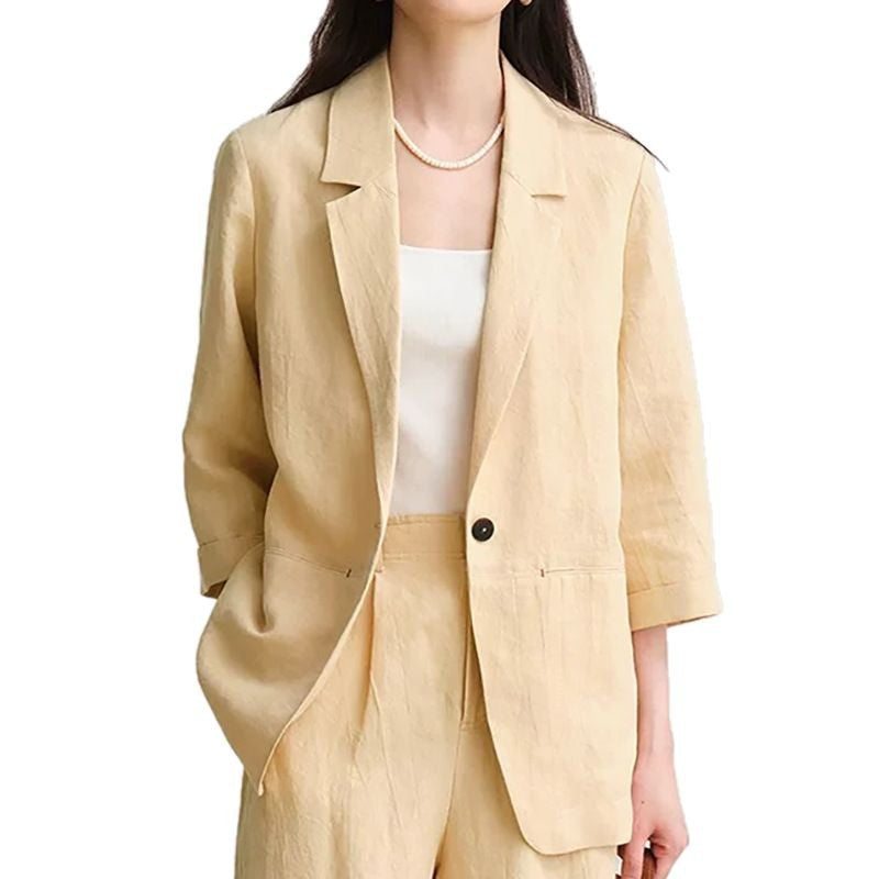 Veste en lin surdimensionnée pour femmes Chic und Stil