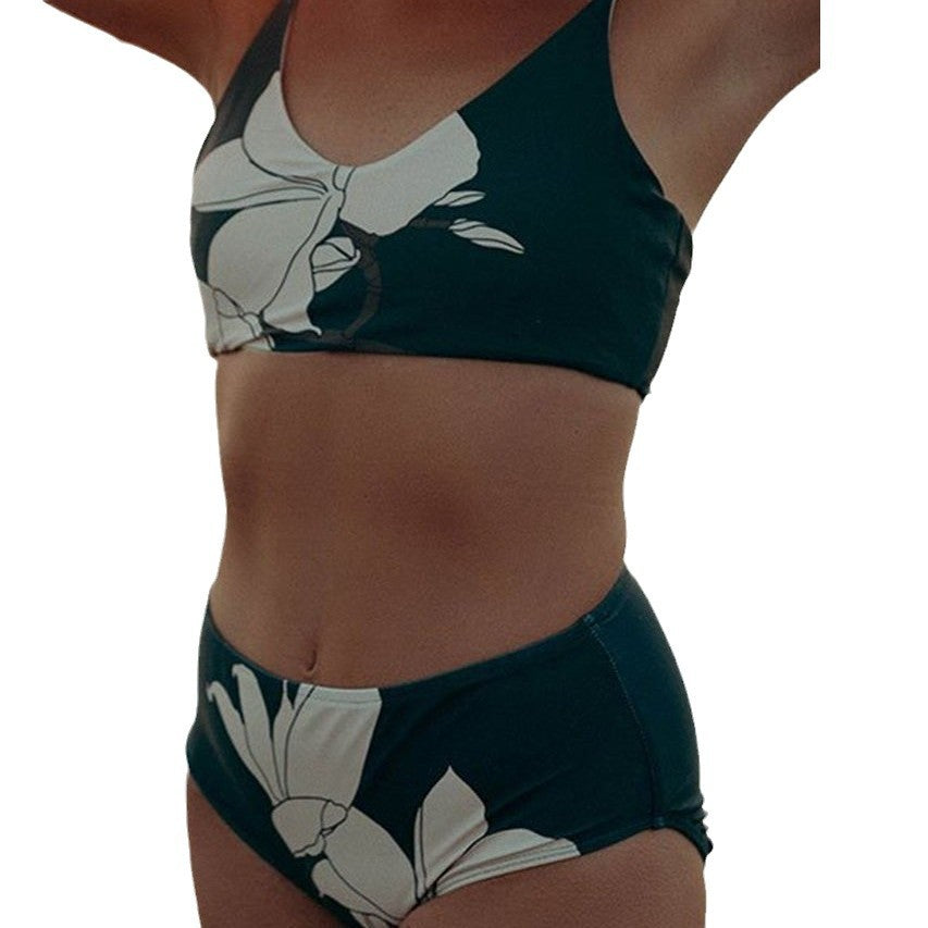 Women High Waisted Floral Bikini Set Chic and Style