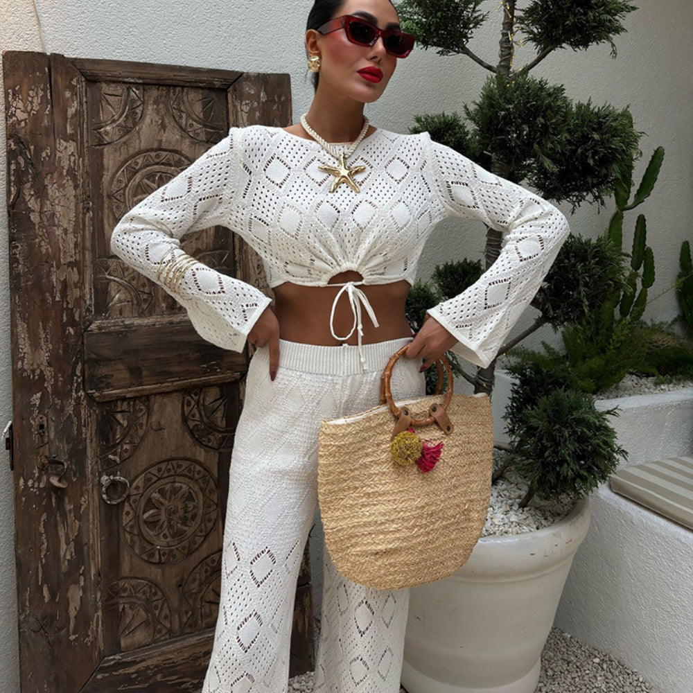 Pull en tricot décontracté pour femmes avec design ouvert Chic und Stil