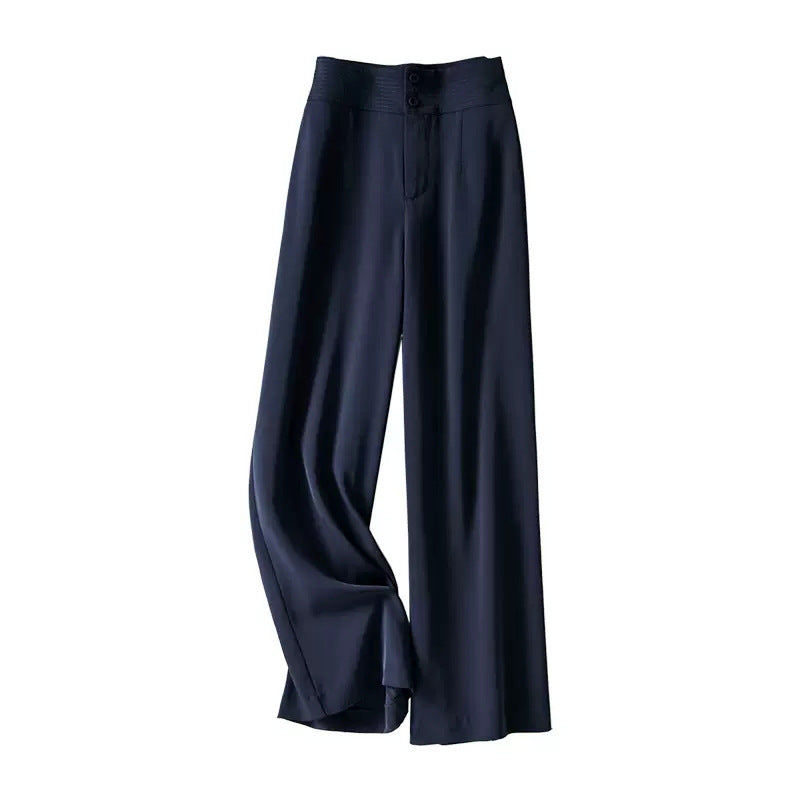 Pantalons larges fluide taille haute pour femmes Chic und Stil