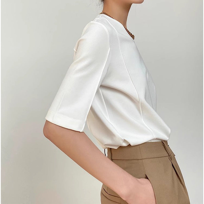 Blouse luxueuse à manches courtes Chic und Stil pour femmes