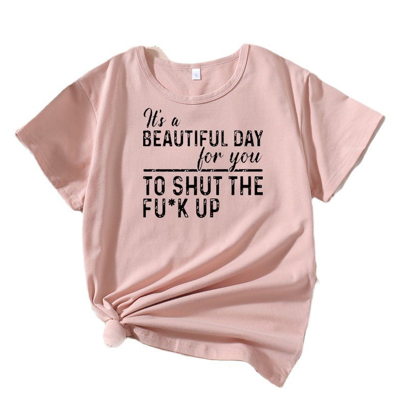 T-shirt graphique décontracté pour femmes Chic und Stil 1751262072
