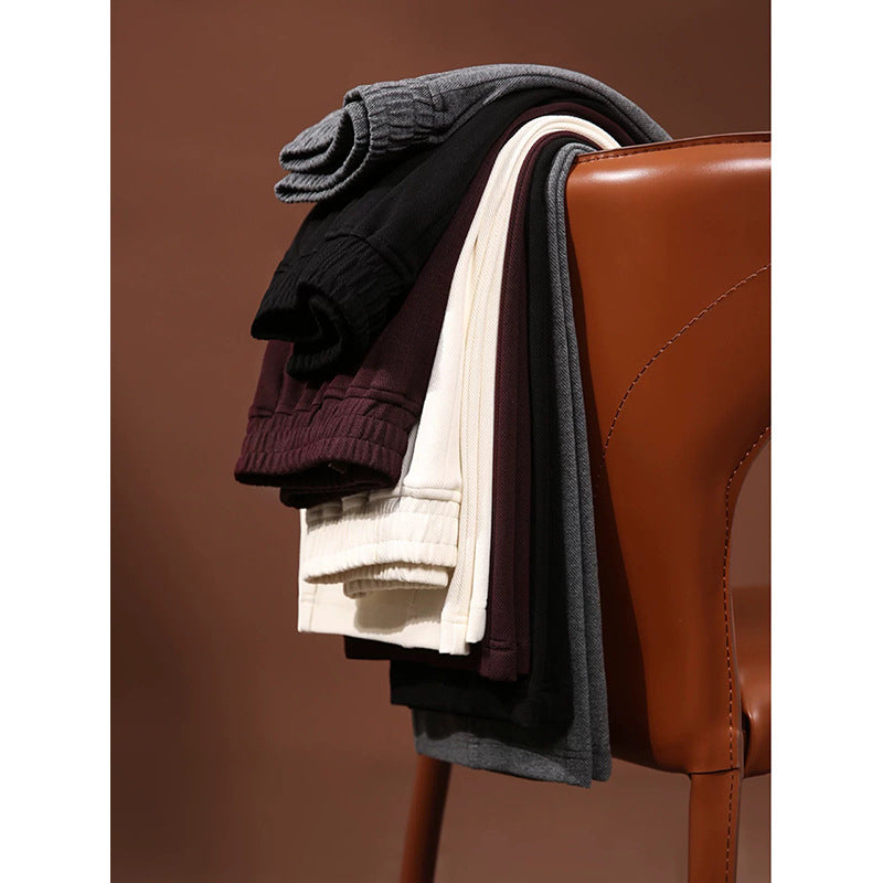 Pantalons larges en jersey doux taille haute pour femmes Chic und Stil