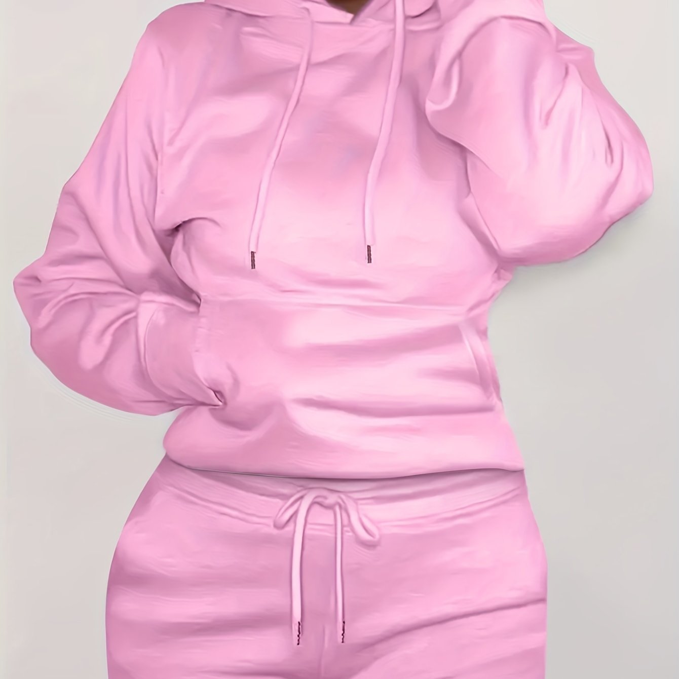 Women's Comfortable Hoodie with Kangaroo Pocket and Elastic Waist - Chic and Stylish