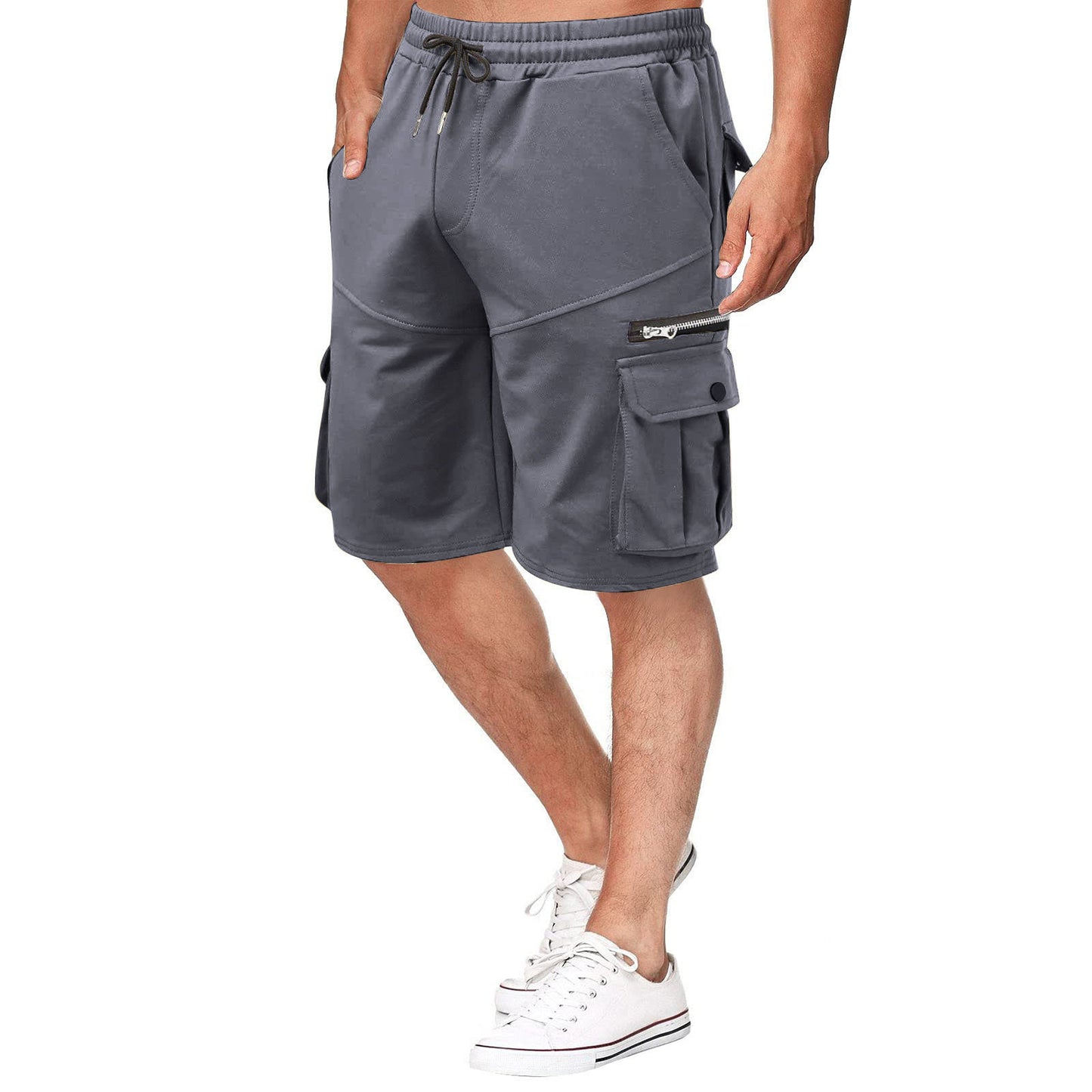Shorts cargo multifonctionnels pour hommes avec fermeture éclair et poches pratiques Chic und Stil