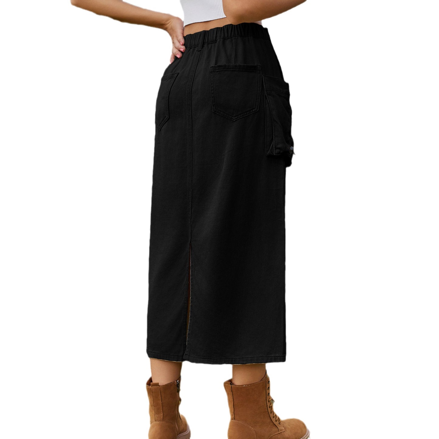 Jupe maxi pour femmes au style utilitaire avec poches pratiques Chic und Stil