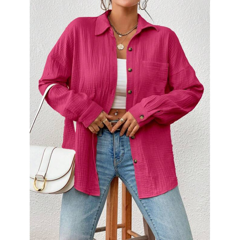 Chemise overshirt décontractée pour femmes avec détails de boutons Chic und Stil