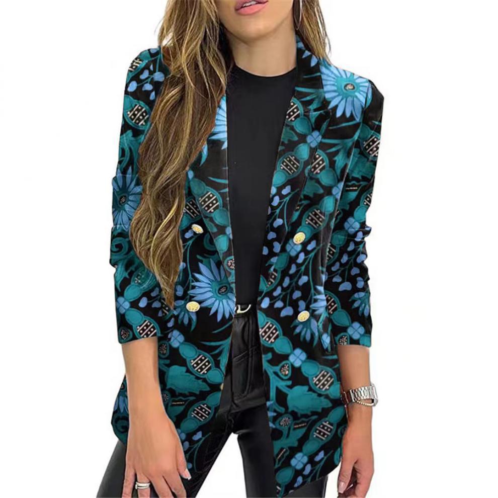 Blazer tendance pour femmes avec motif floral et coupe oversize Chic und Stil