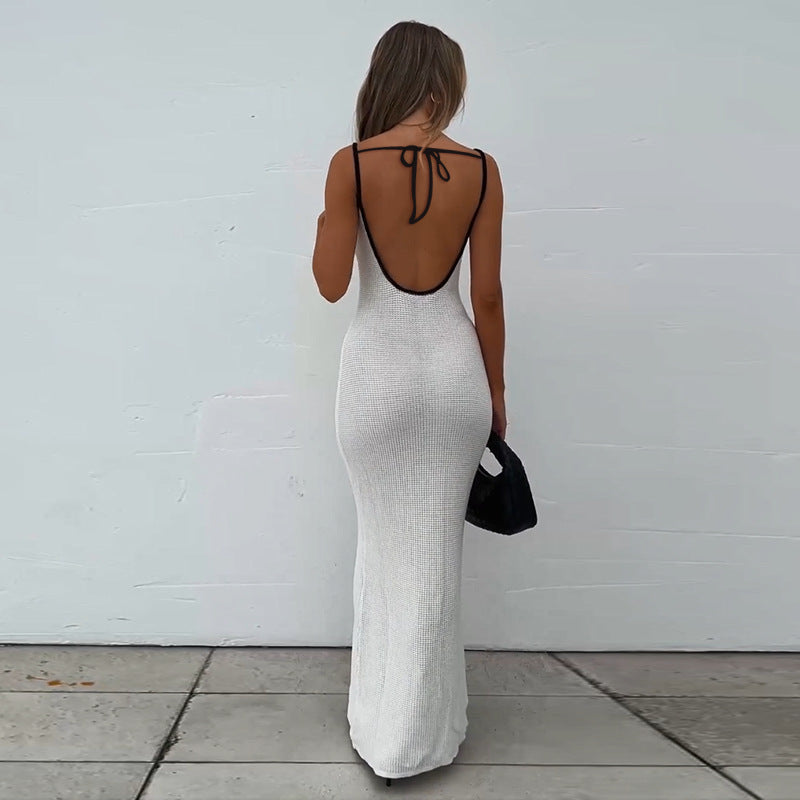 Robe maxi côtelée élégante pour femmes Chic und Stil