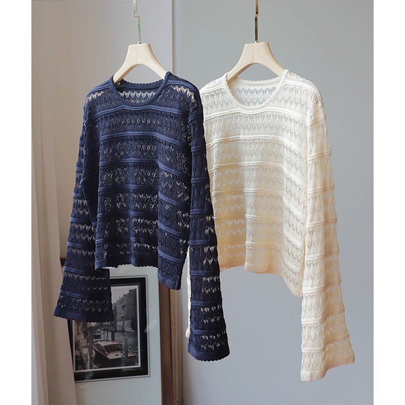 Sweater en dentelle cropped Chic und Stil pour femmes