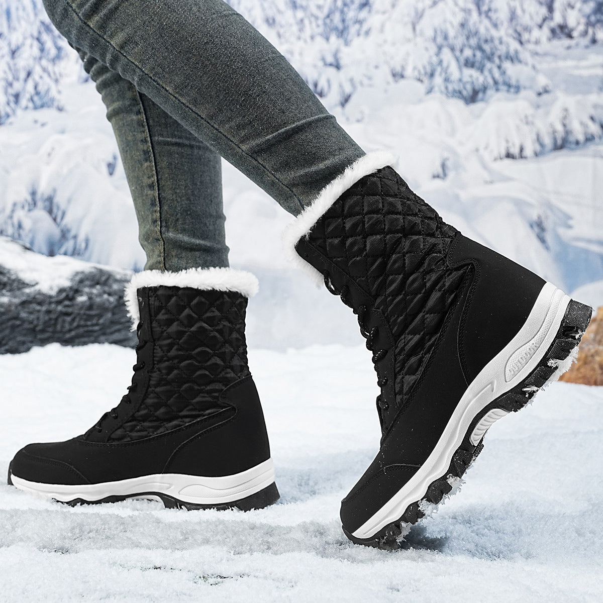 Bottes d'hiver pour femmes avec doublure intérieure isolante et semelle extérieure antidérapante Chic und Stil