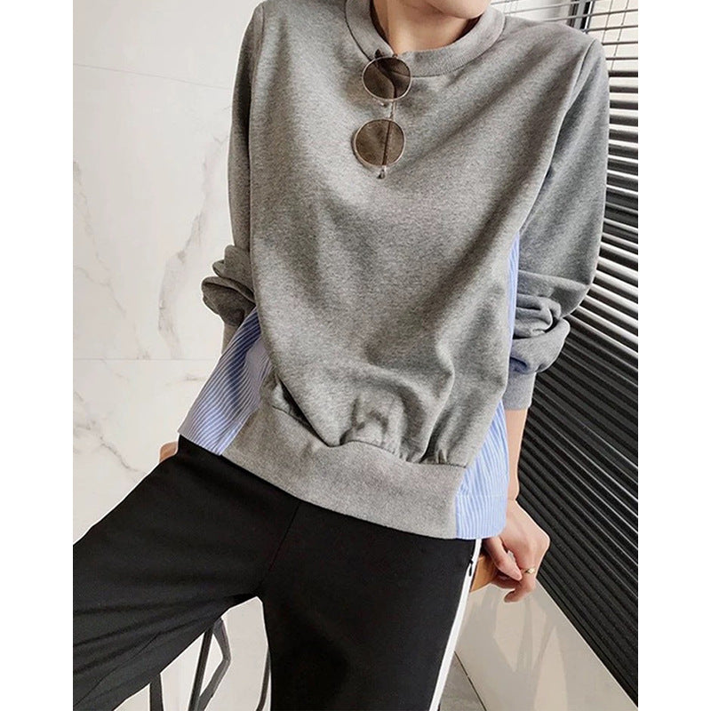 Sweatshirt décontracté pour femmes à blocs de couleur Chic und Stil