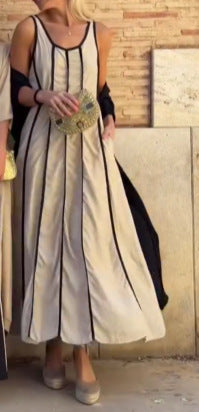 Robe maxi femme avec motif rayé tendance Chic und Stil