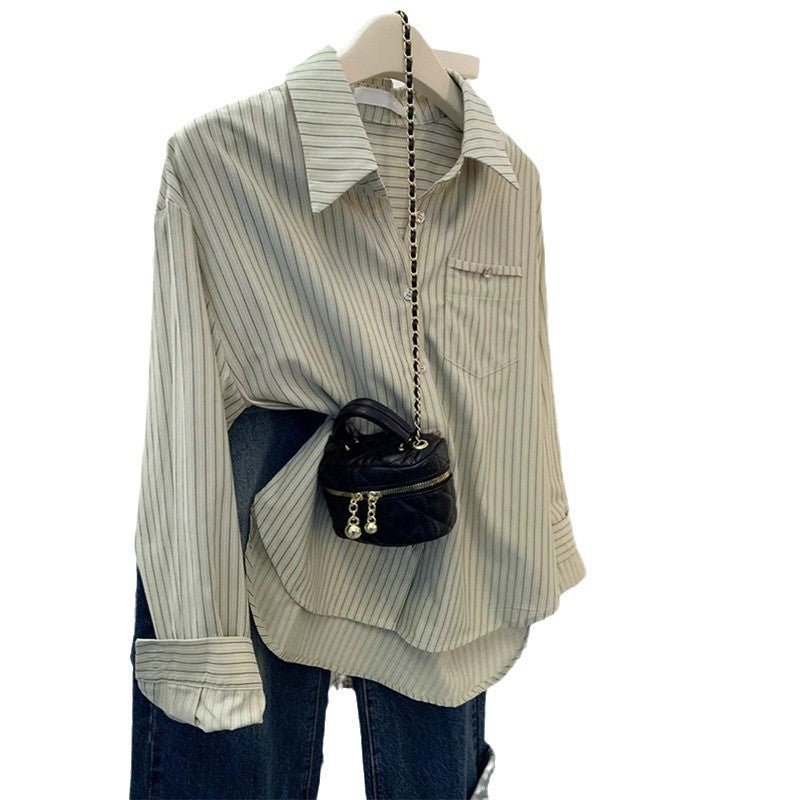 Pull en maille superposé pour femmes avec col preppy Chic und Stil