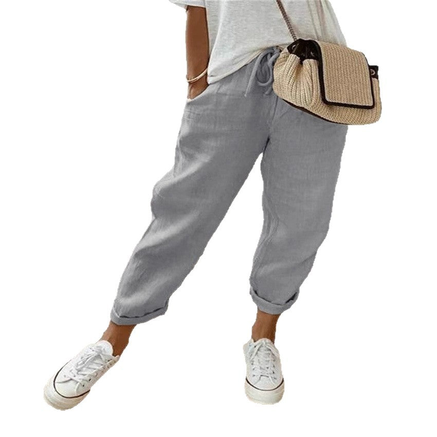 Pantalon Chino décontracté et confortable pour femmes avec ceinture élastique Chic und Stil