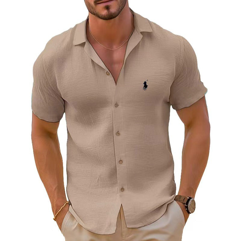 Chemise à manches courtes légère pour homme en tissu respirant Chic und Stil