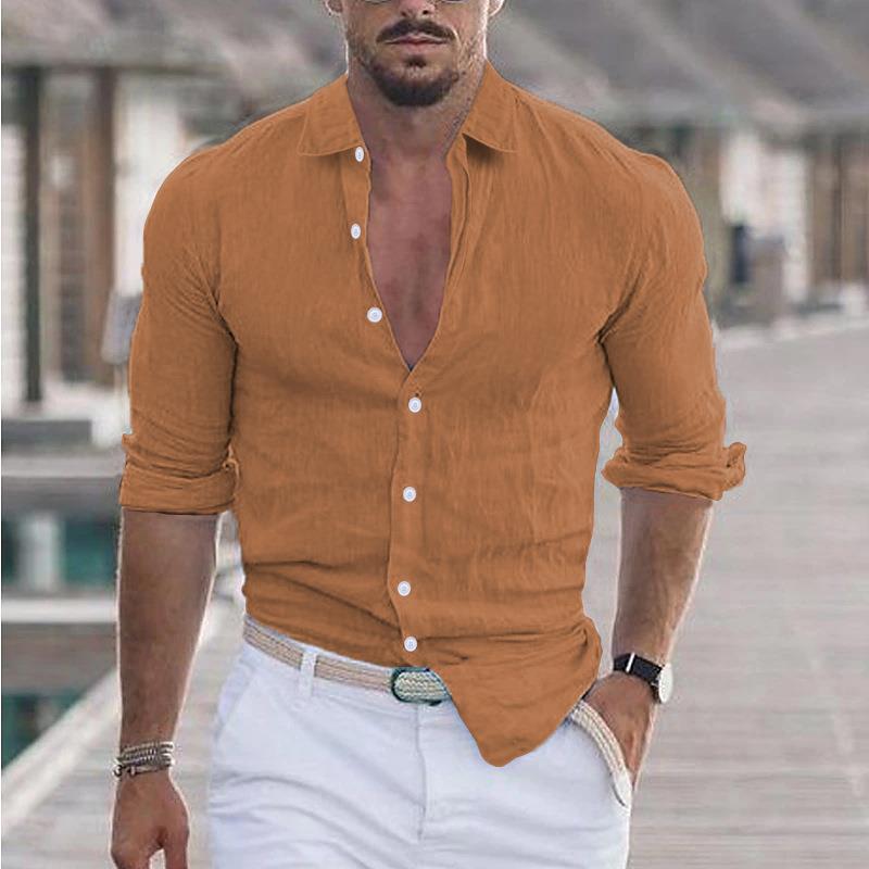 Chemise en lin pour hommes avec coupe moderne et design cintré Chic und Stil