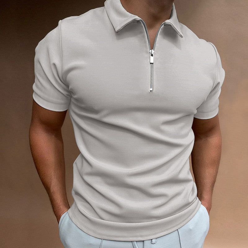 Chemise polo pour hommes avec fermeture éclair Chic und Stil