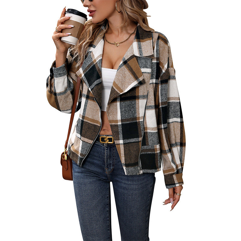 Blazer-vest pour femmes à carreaux avec coupe décontractée Chic und Stil