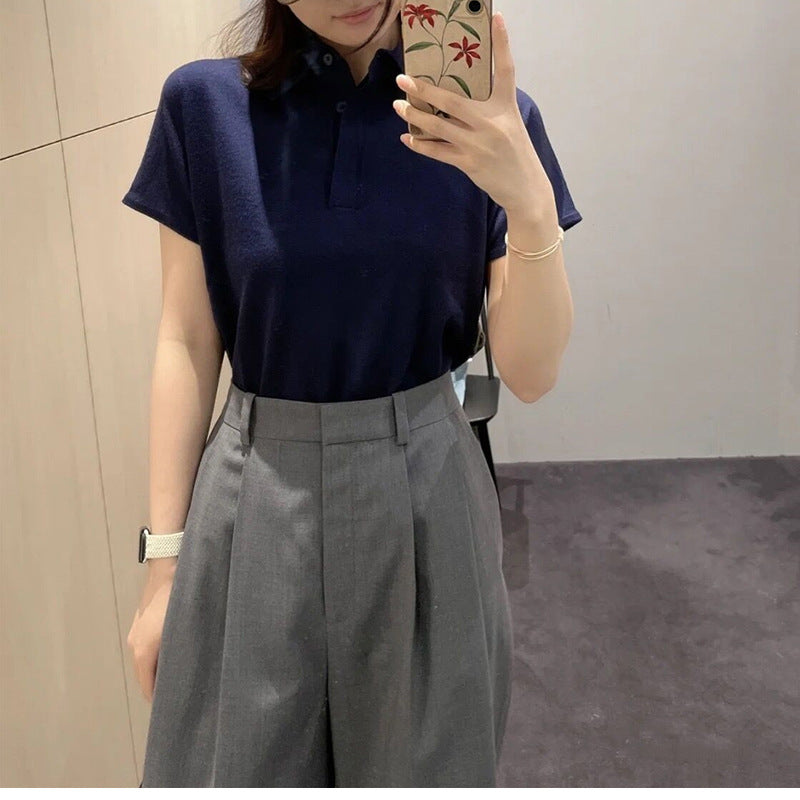 Chemise polo classique à manches courtes pour femmes Chic und Stil