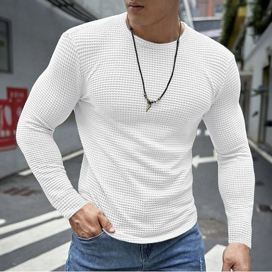 Chemise à manches longues pour hommes en mélange de coton texturé Chic und Stil