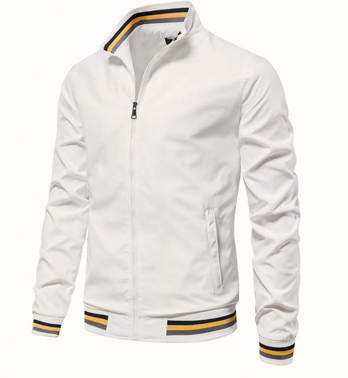 Veste bomber sportive pour hommes avec des poignets contrastés Chic und Stil